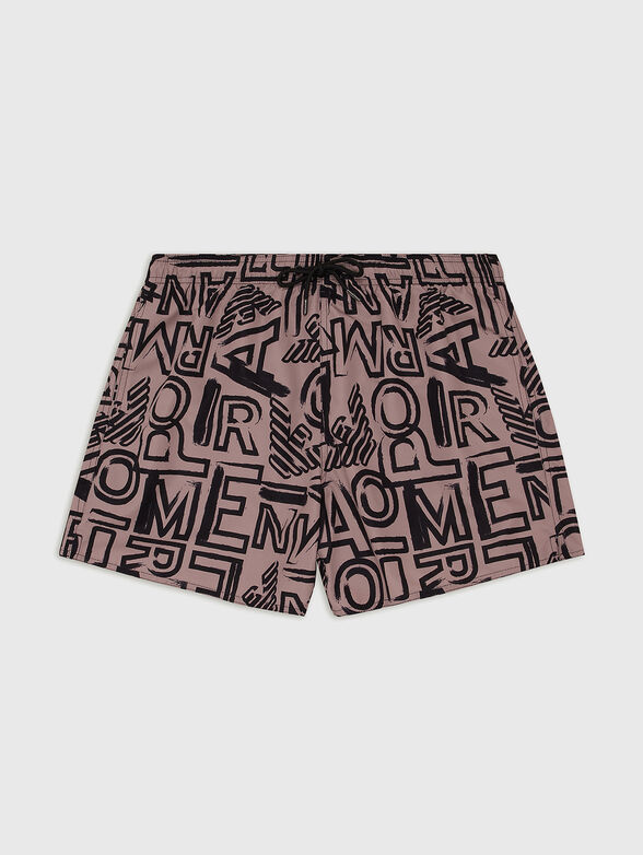 Beach shorts with logo print - 1