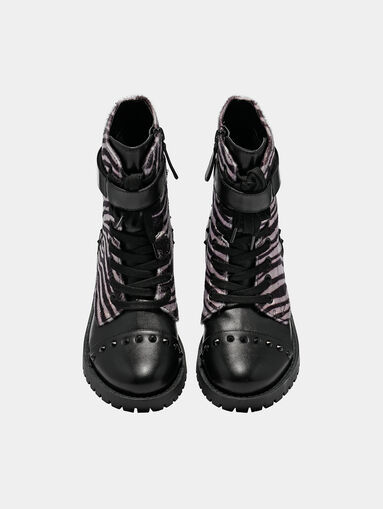 HALEIGHA Boots with faux pony hair details - 5