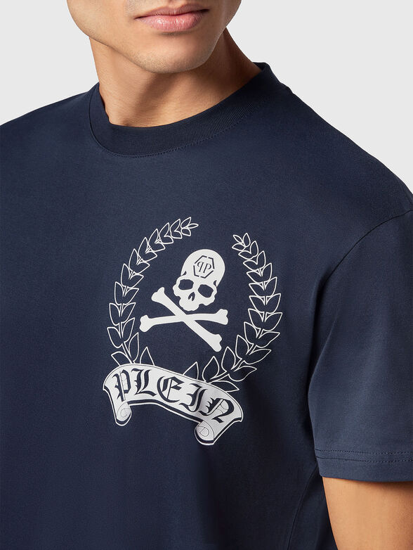 Logo accent T-shirt in beige - 4