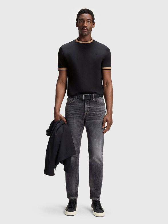 Cotton T-shirt with accent edges - 2
