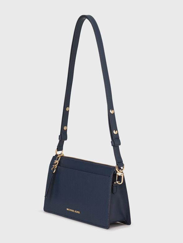 Dark blue crossbody bag with gold details - 4