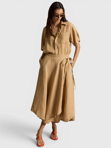 Linen wrap skirt - 4