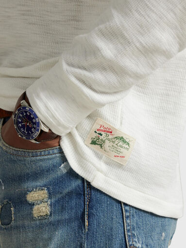 Cotton blouse with long sleeve - 5