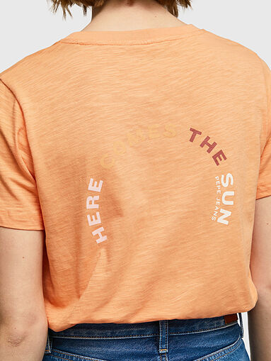 ONIX orange T-shirt with contrasting print - 4