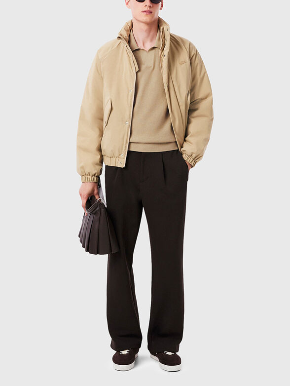 Knitted cotton blend polo shirt - 2