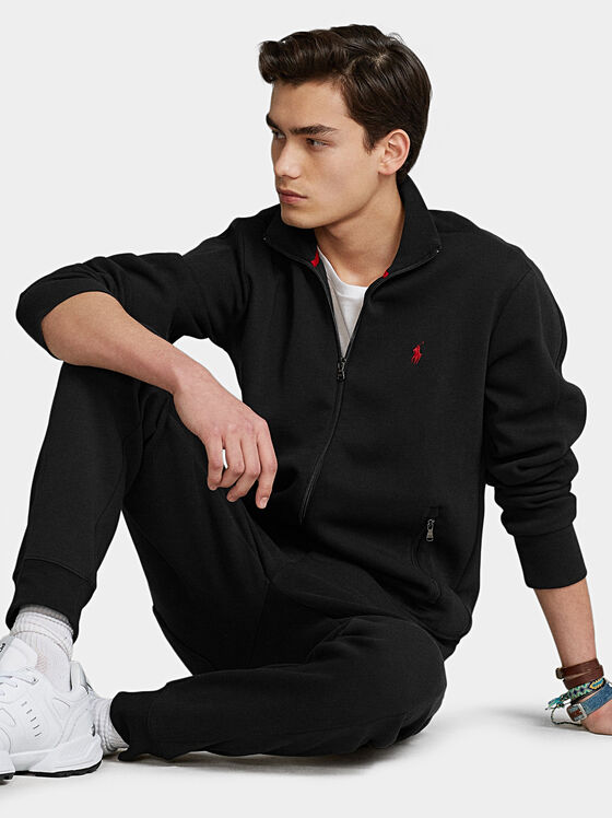 Sports sweatshirt with logo embroidery - 1