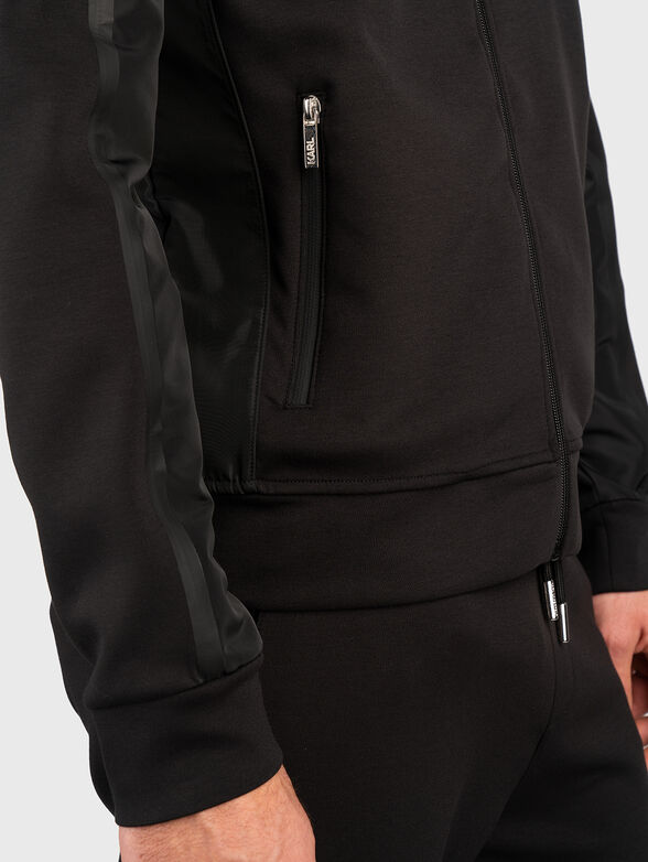 Black sweatshirt with accent zips - 2