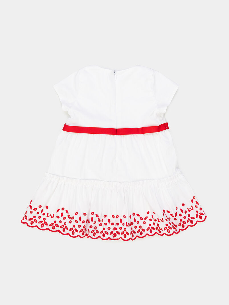 White dress with red embroidery - 3
