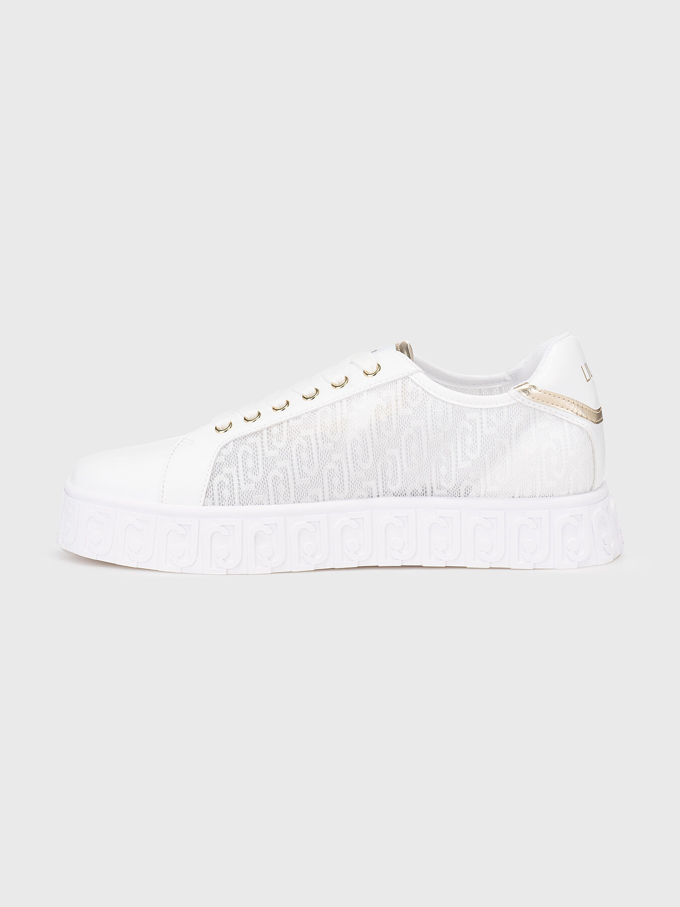 LOVELY 02 white sneakers with monogram logo brand LIU JO