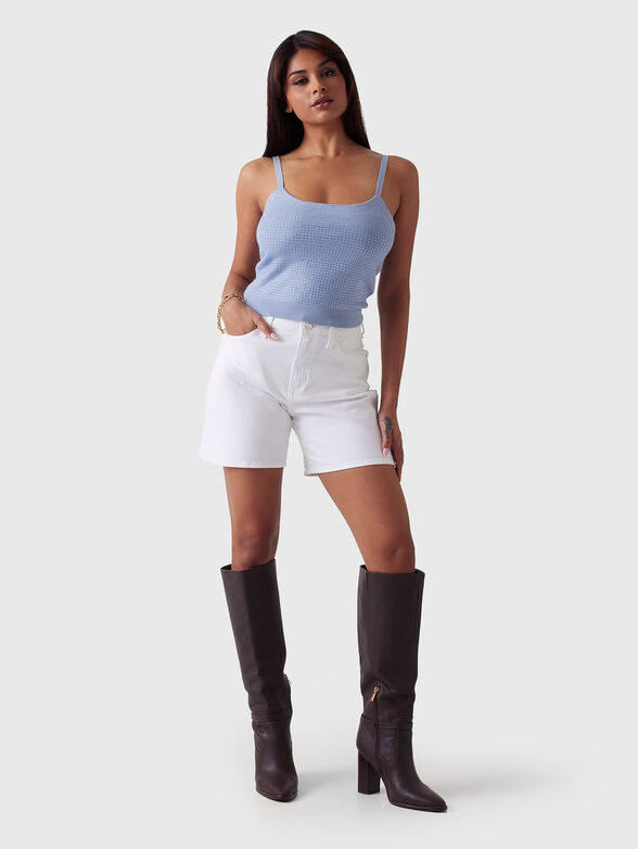 Cotton jeans shorts - 4