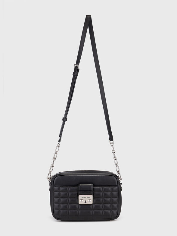 Leather crossbody bag with quilted effect - 2