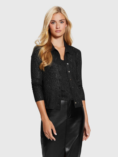 GIOVANNA cardigan with lurex threads and rhinestone - 5