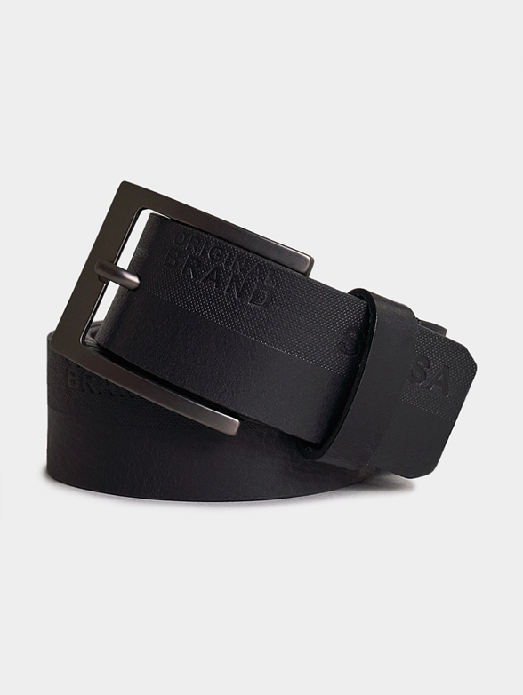 Leather belt with logo - 1