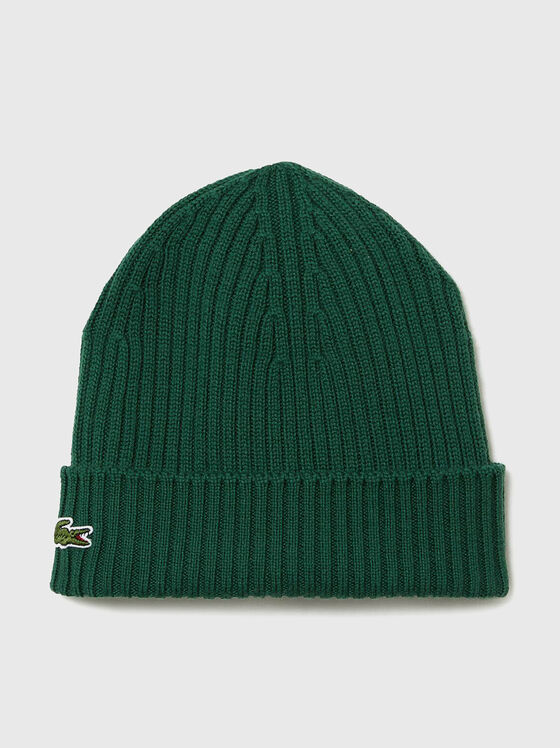 Unisex wool beanie in red color - 1