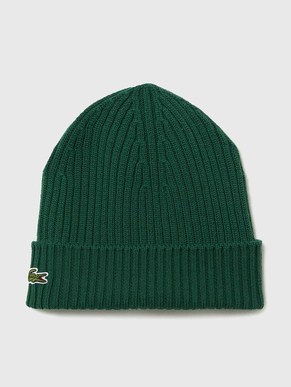 Unisex wool beanie in red color - 1