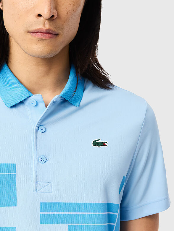 Polo shirt with contrast collar and print - 4