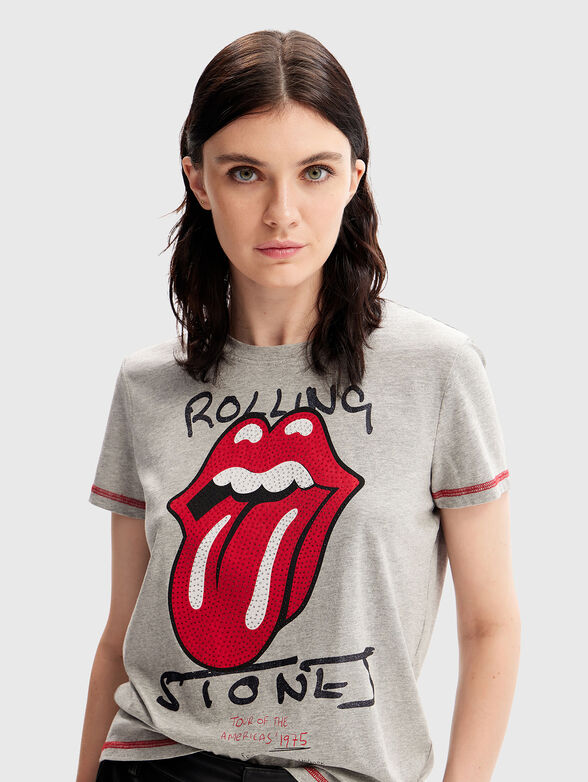 T-shirt with contrasting print - 1