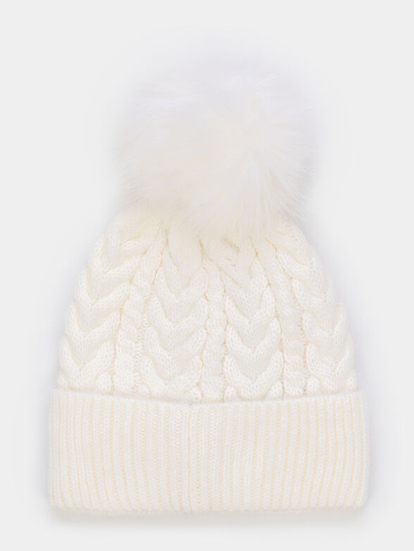 Knitted hat with pompon - 2