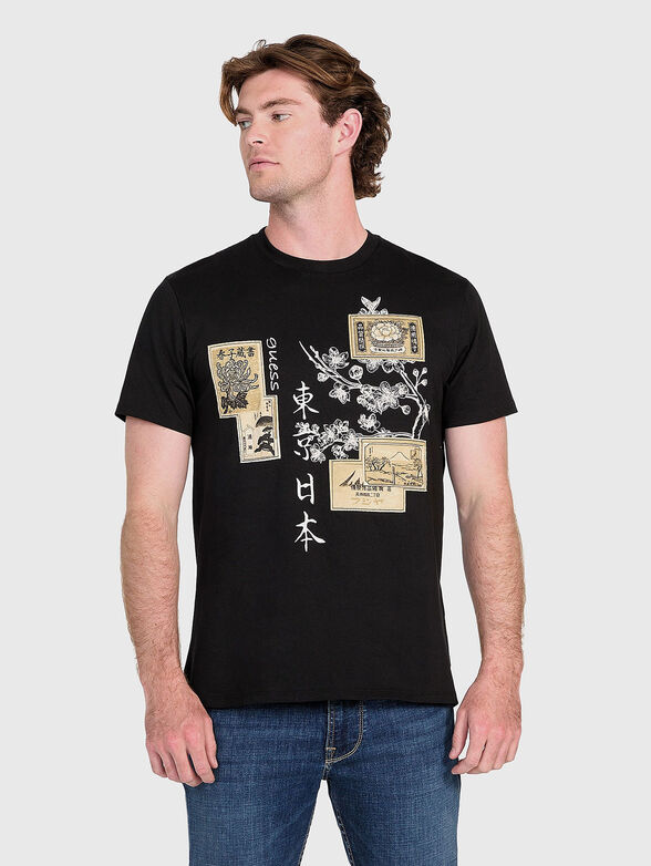 JAPANESE cotton T-shirt with print - 1