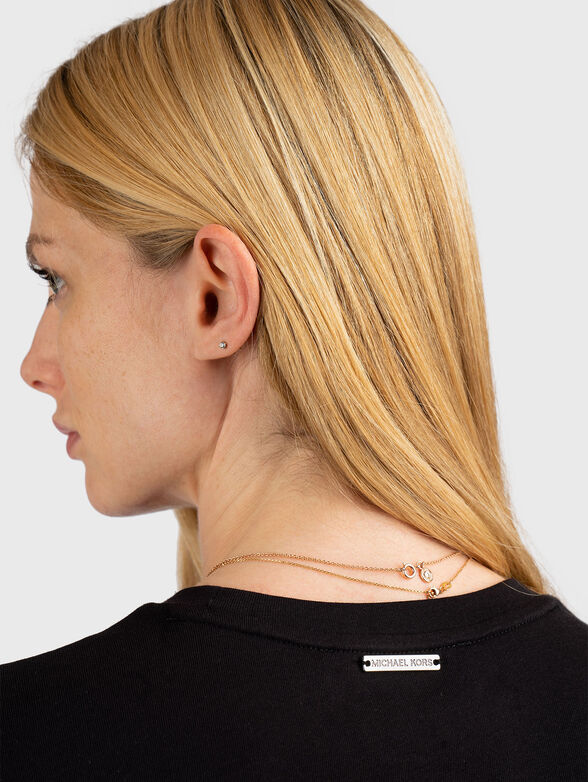 Crew neck T-shirt with studs - 4