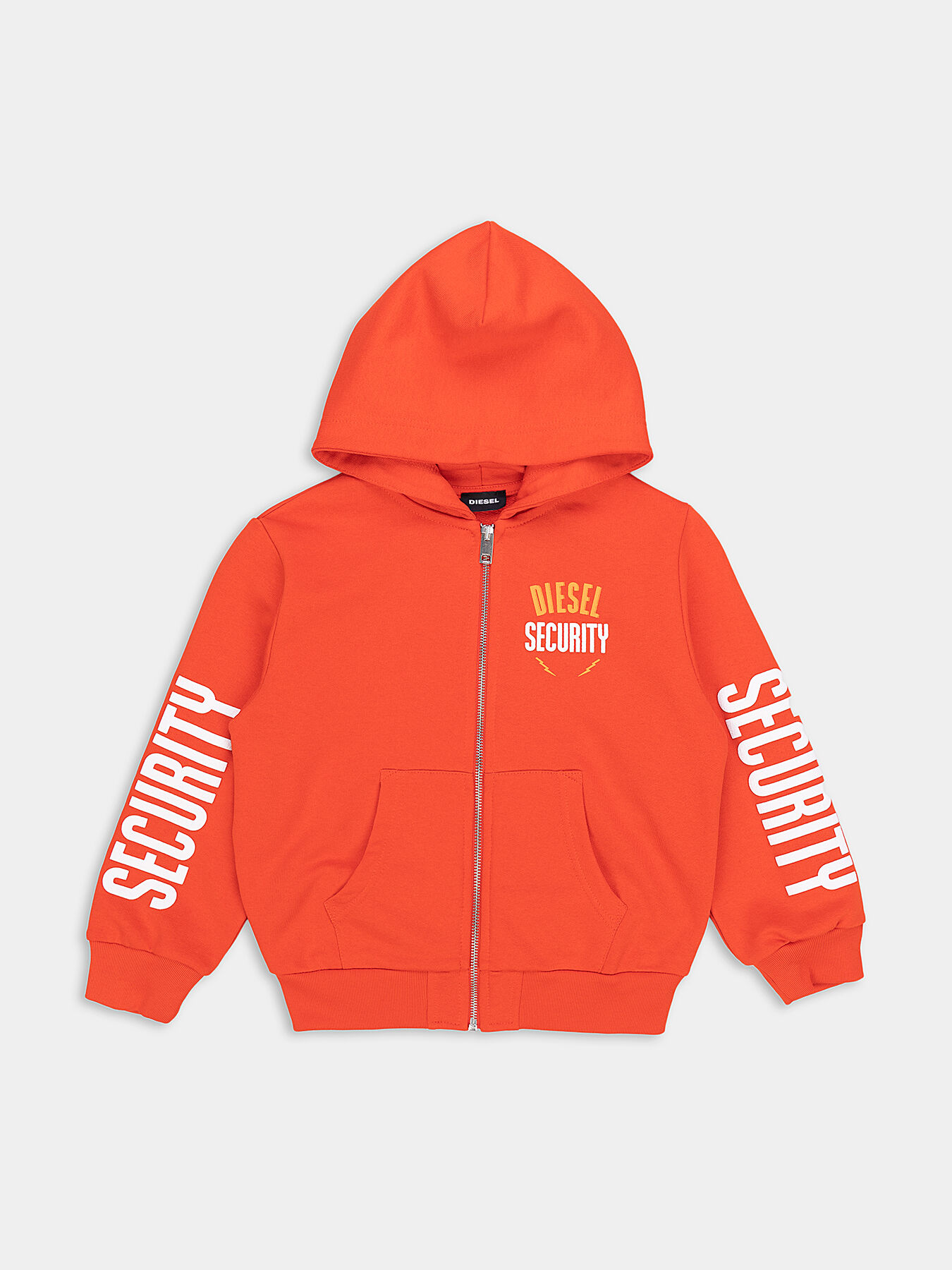 Sweatshirt with zip and hood brand DIESEL KIDS