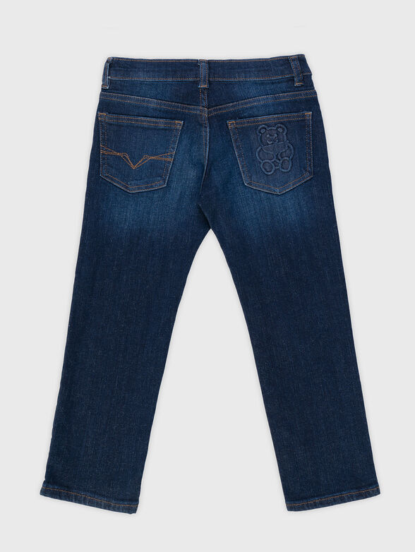 Dark blue slim fit jeans - 2