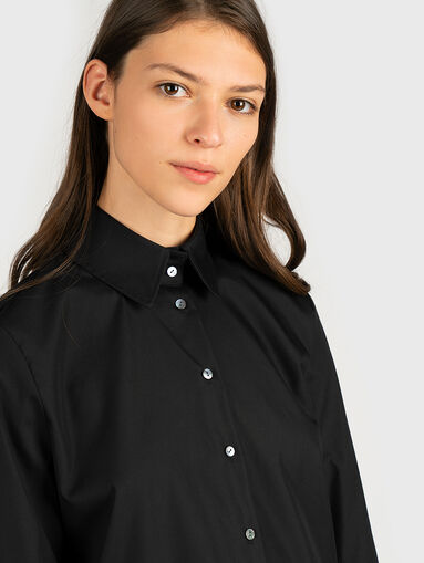Cotton shirt with bead logo - 3
