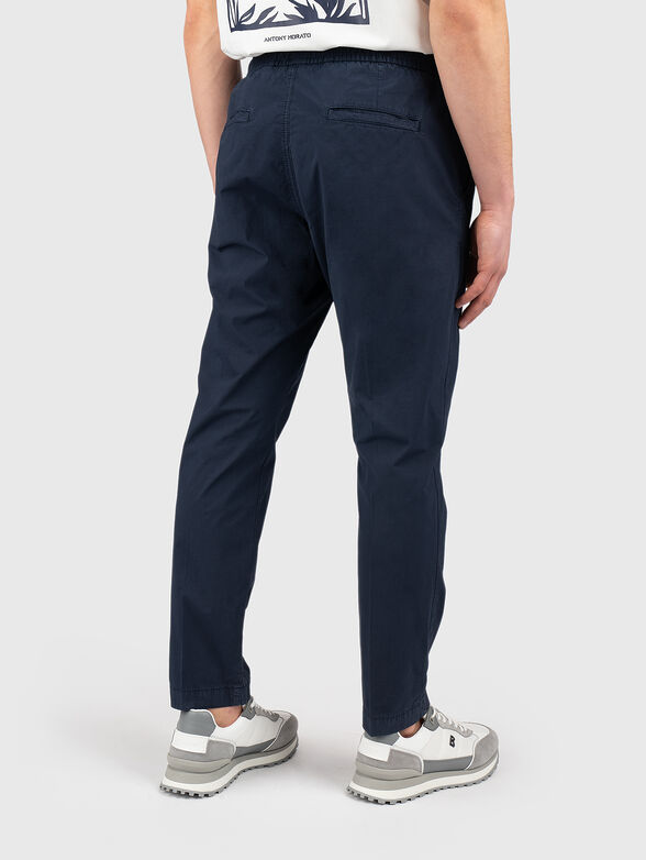 Slim fit cotton blend trousers - 2