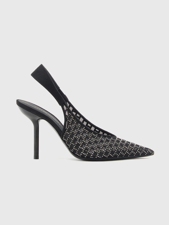 Heeled shoes with rhinestones - 1