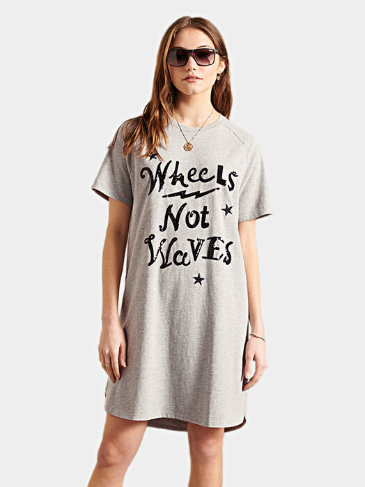T-shirt dress with contrasting print