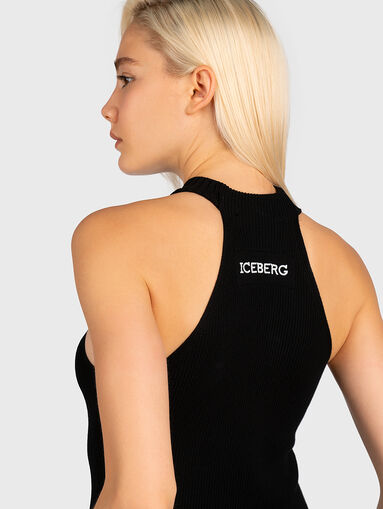Knitted dress with embroidered logo on the back - 5