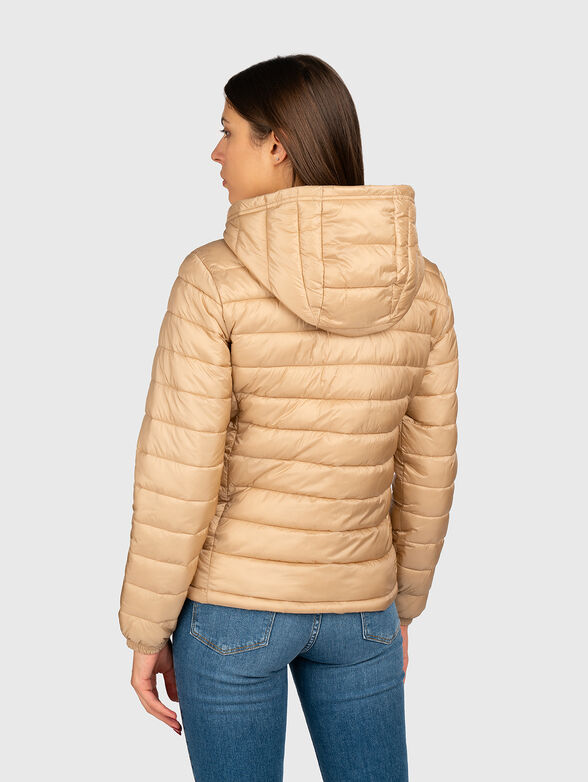 Transitional jacket with quilted effect in beige - 2