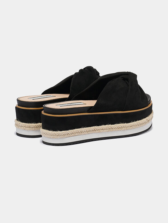 WICK Platform sandals in black color - 2