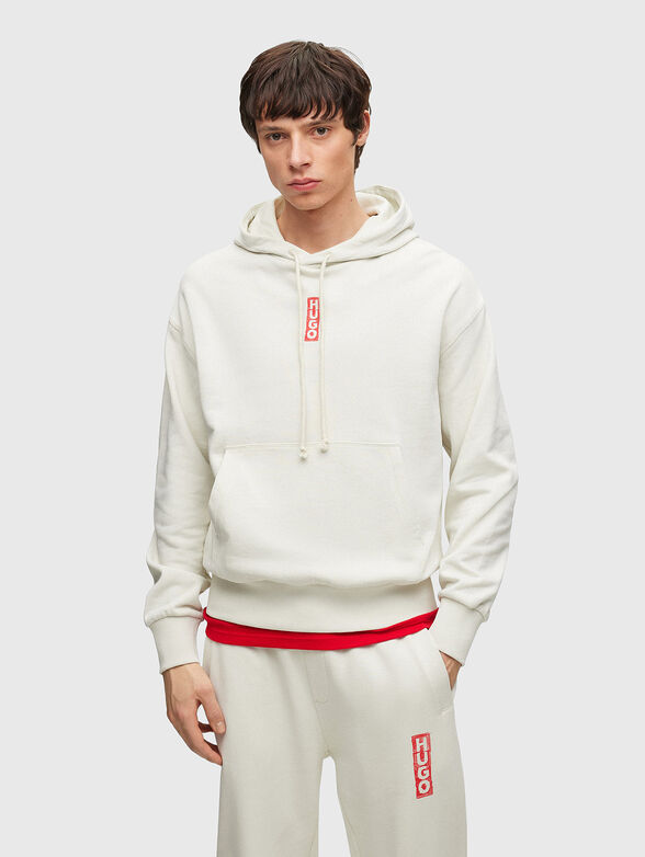 Black sweatshirt with vertical logo - 1
