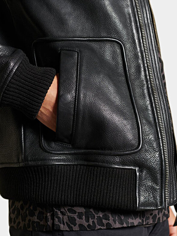 Leather bomber jacket - 6