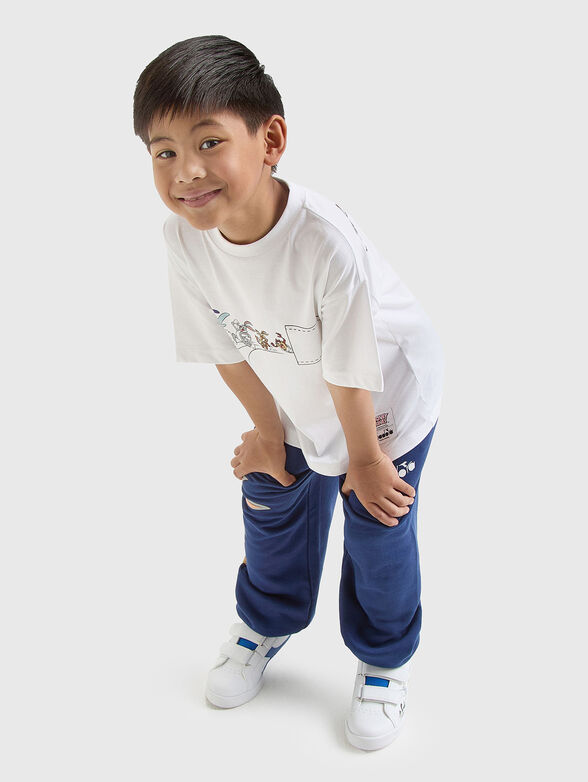 White T-shirt with  print - 4