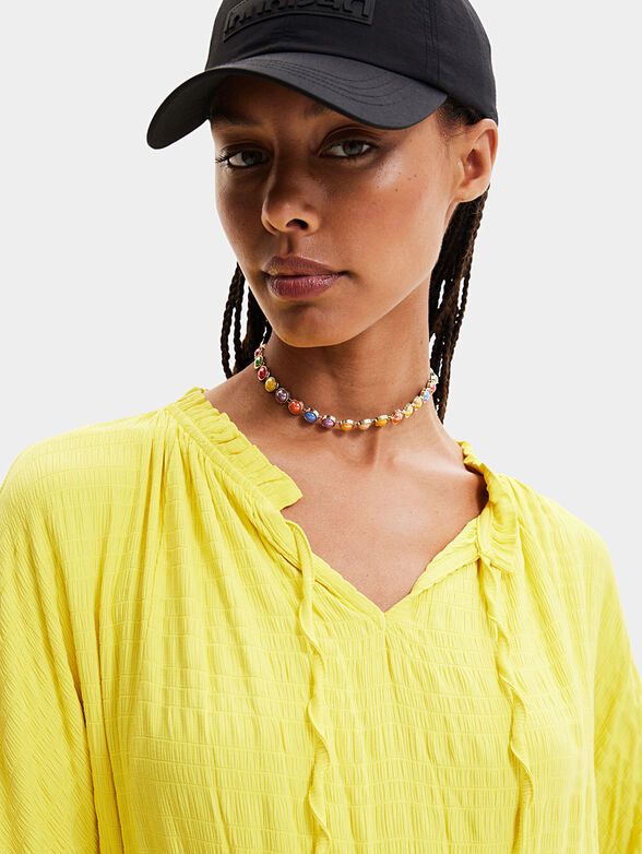 Dress in yellow color - 4