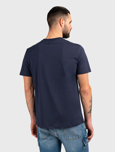 Dark blue T-shirt with print - 3