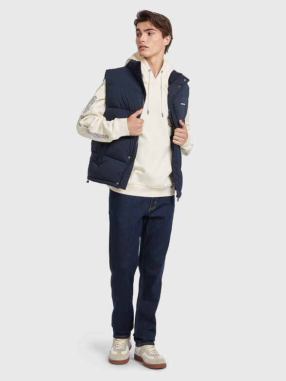 Cotton sweatshirt with hood and logo detail - 2