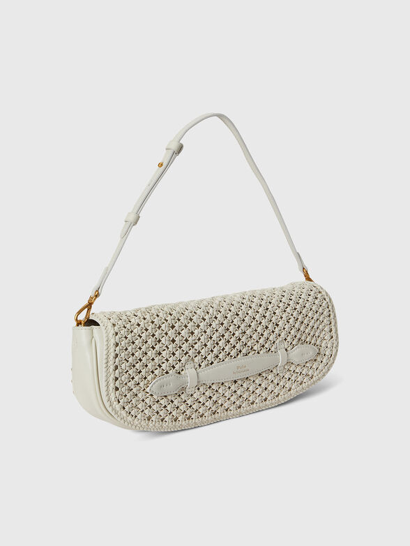 Leather bag with a woven texture and logo detail - 2