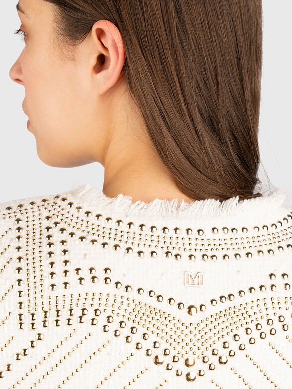 HELENE cropped jacket with eyelets - 4