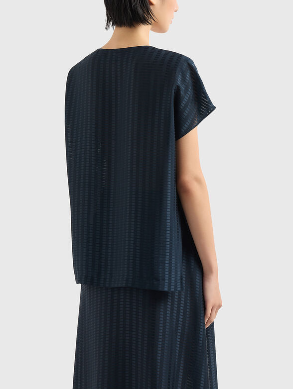 Top with geometric design in dark blue - 3
