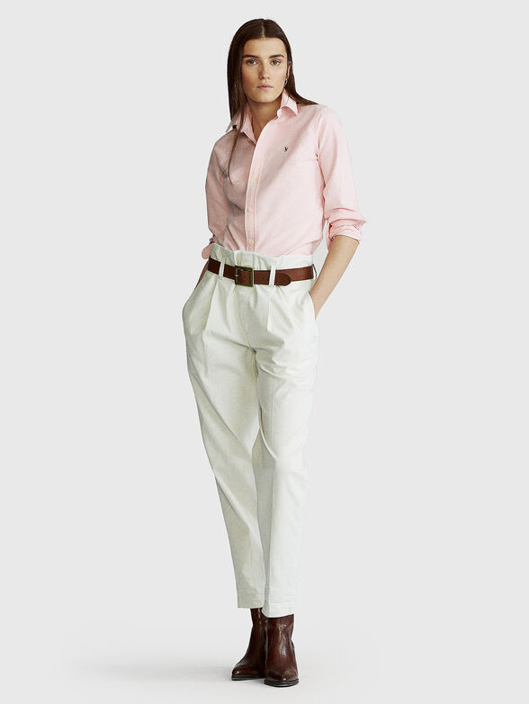 Logo detail shirt in pink  - 1