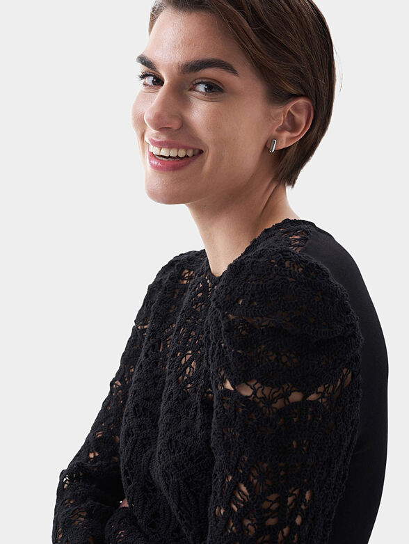 Black lace blouse - 5