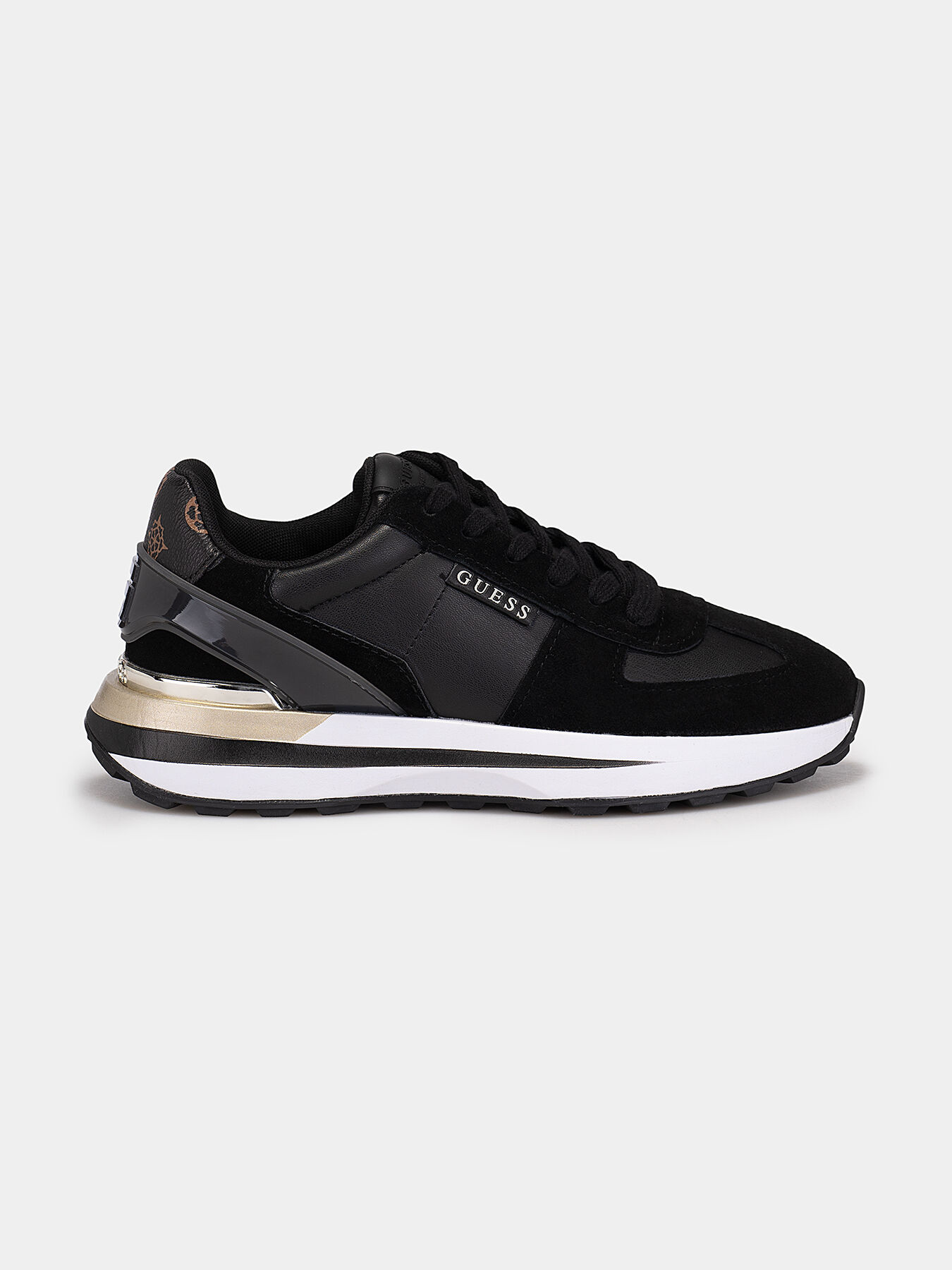 Guess black and gold shoes store