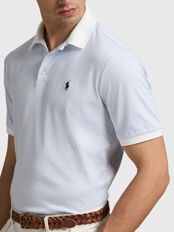 Micro print cotton polo shirt - 4