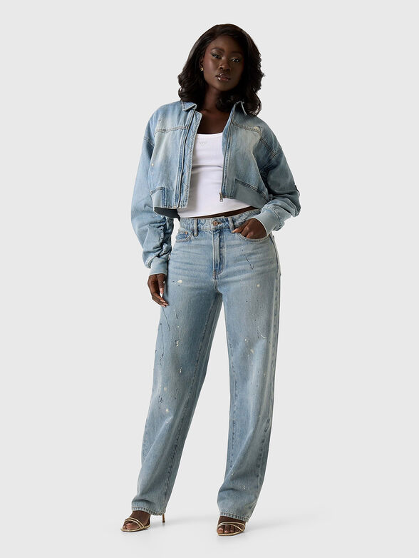 RELAXED BARREL jeans with accent splashes - 4
