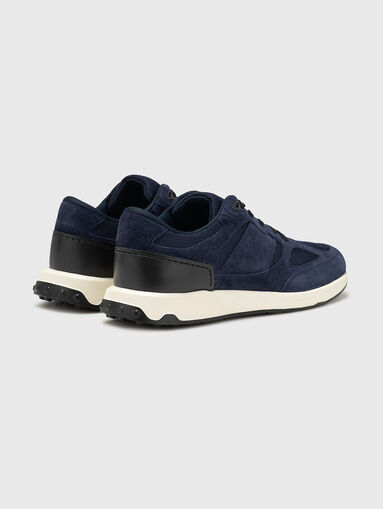 Suede and textile sneakers - 3