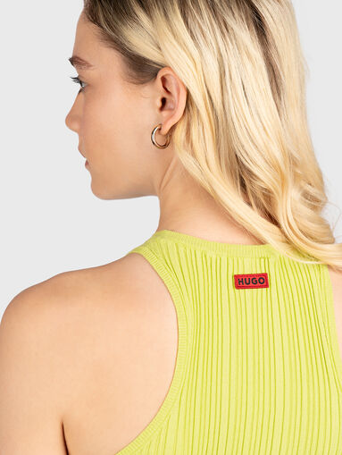 Black ribbed viscose blend top - 5