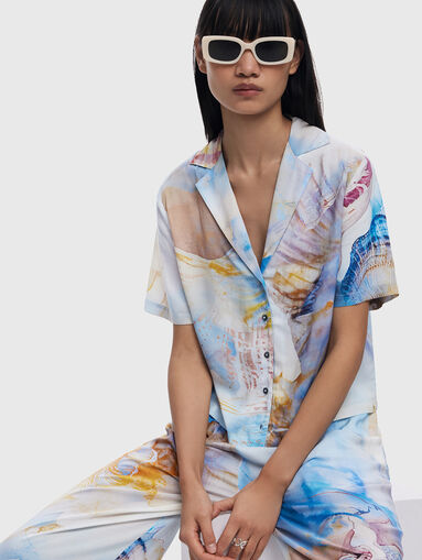 Straight pants with print - 4